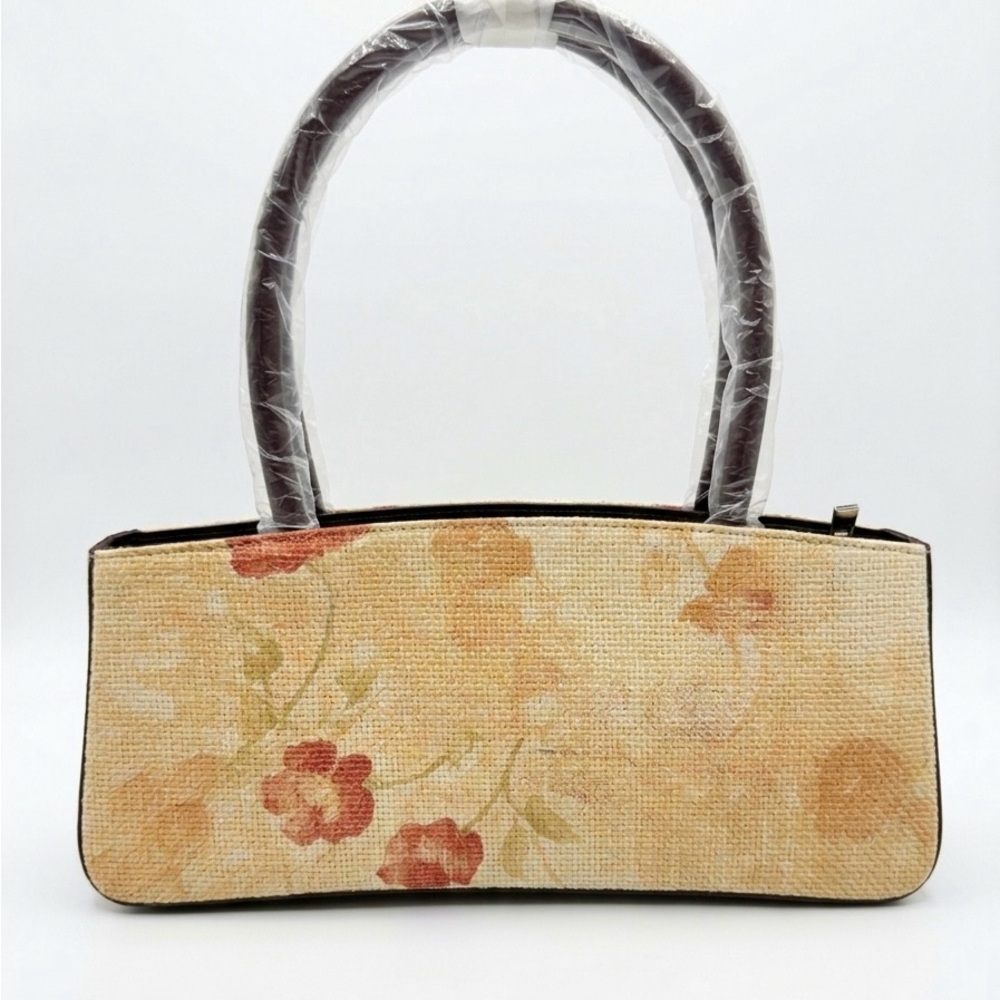 Kate Spade NewYork Vintage Floral Straw/Canvas Satchel - NEW Never Used - Picture 2 of 5